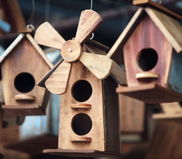 Wooden birdhouses