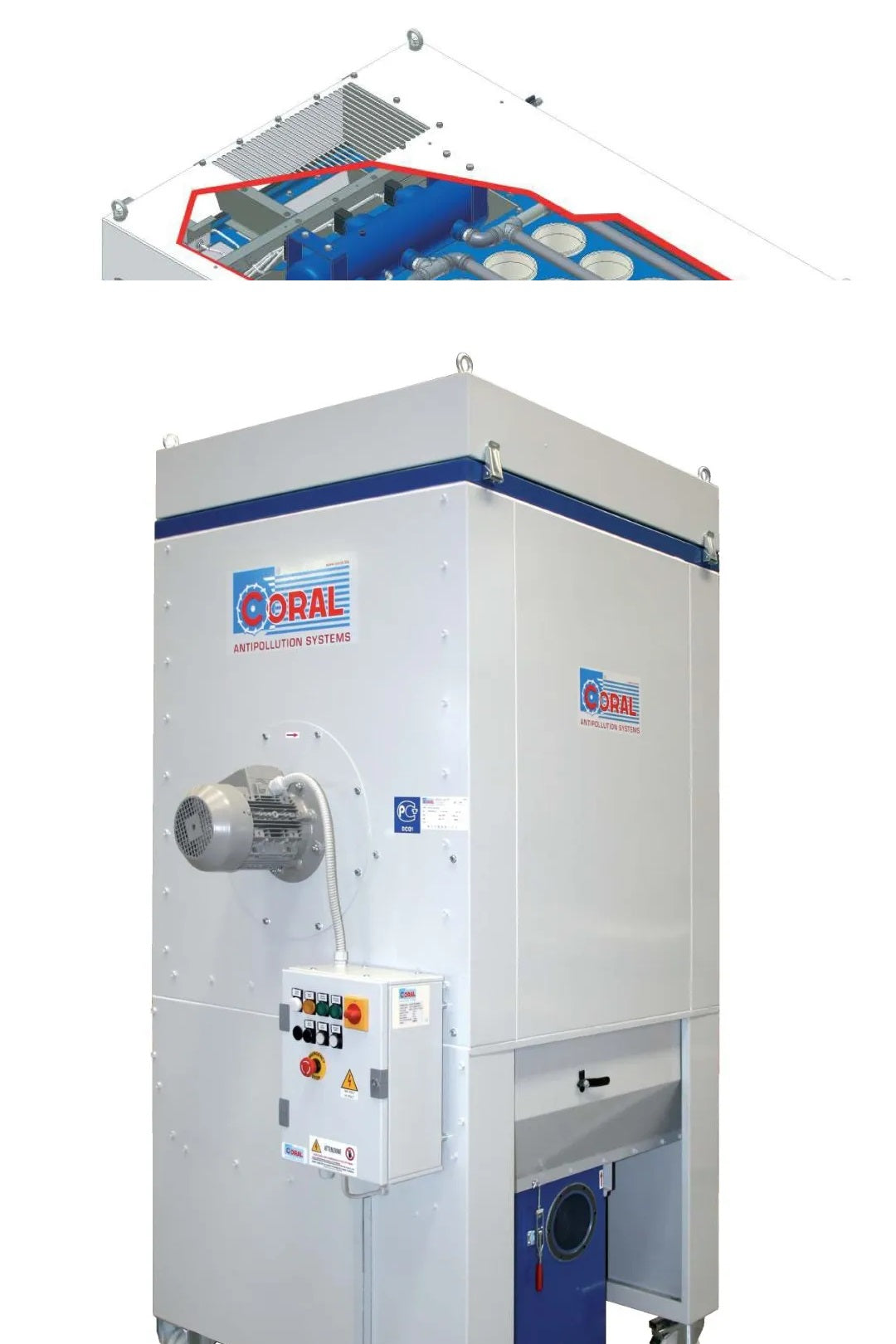 Machine Corial Coral Euro Filter Enclosed Extraction Unit, for fine dust and wide bel ...