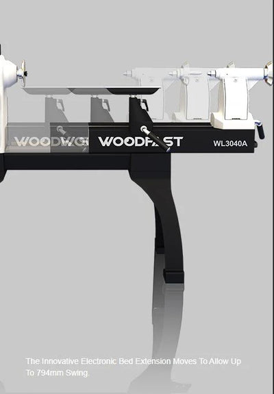 WL3040A- Super Heavy Wood turning Lathe *motorised bed* *Restocking Soon - Expected April 2025*