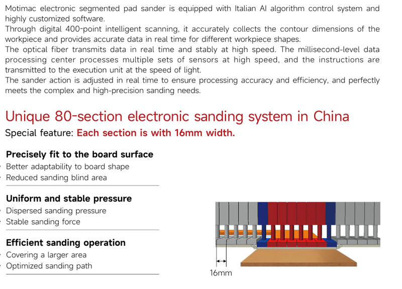 Motimac  WT Sander for Standard Surfaces and Veneer Sanding