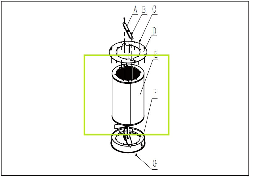 Woodfast replacement cartridge filter CD300a