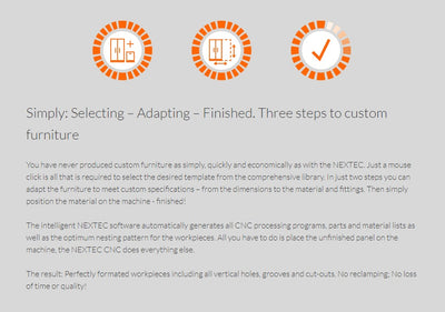 Holzher NEXTEC Furniture in 3 steps